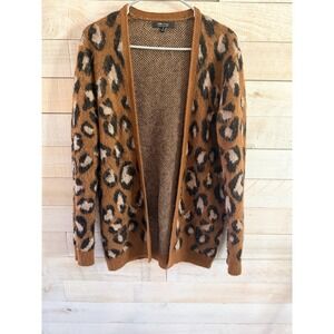 Witty Fox Women's Leopard Print Open Cardigan Size Medium Fast Shipping